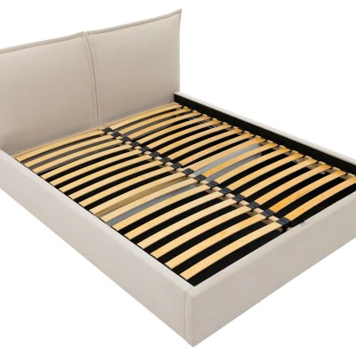Čalouněná dvojlůžková postel 140x200 JOESON - khaki