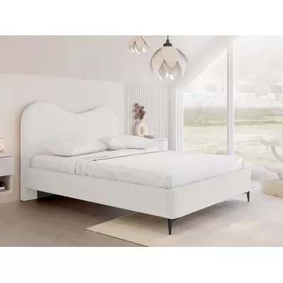 Čalouněná manželská postel 180x200 LUCIAMA - světlá béžová
