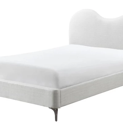 Čalouněná manželská postel 180x200 LUCIAMA - světlá béžová