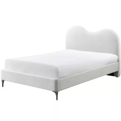 Čalouněná manželská postel 180x200 LUCIAMA - světlá béžová