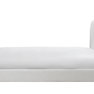 Čalouněná manželská postel 180x200 LUCIAMA - světlá béžová