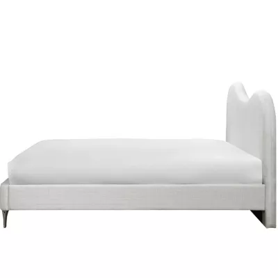 Čalouněná manželská postel 180x200 LUCIAMA - světlá béžová