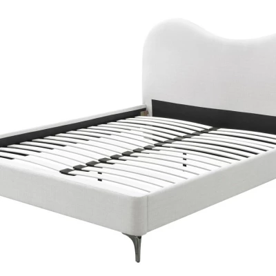 Čalouněná manželská postel 180x200 LUCIAMA - světlá béžová