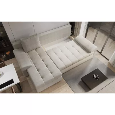 Rozkládací sedací souprava BIBIANA 2 - tmavě růžová, levý roh