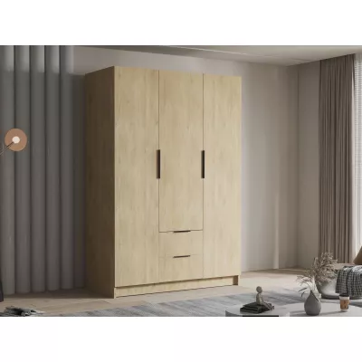 Vysoká šatní skříň 150 cm MARILA - dub cremona / černá