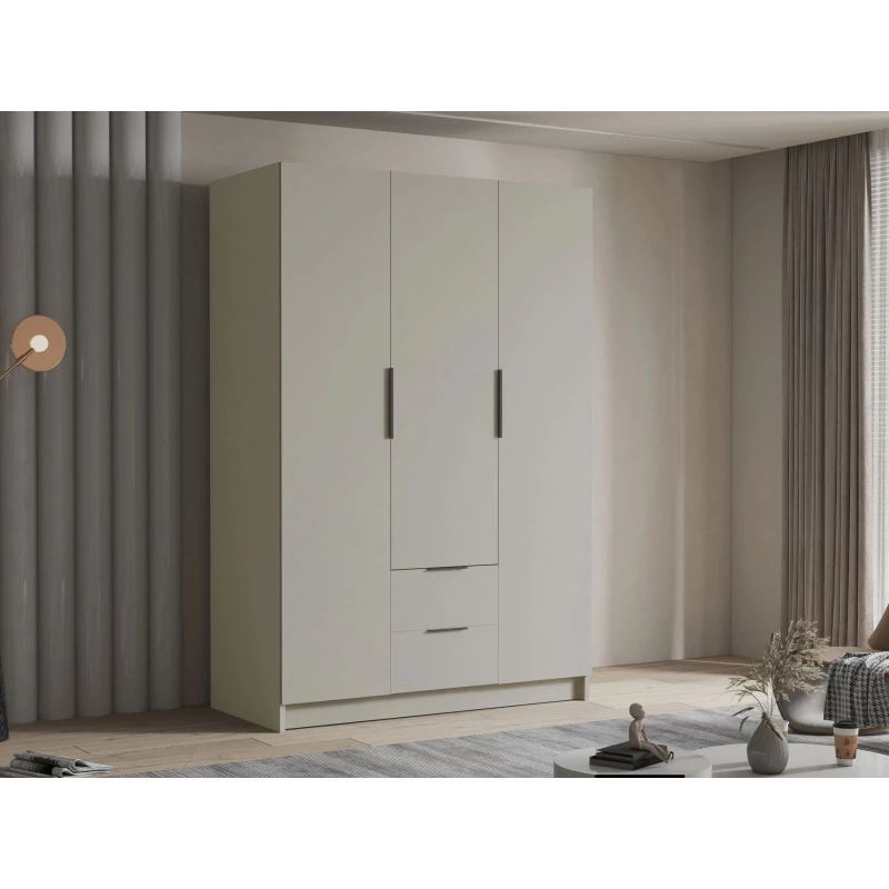 Vysoká šatní skříň 150 cm MARILA - kašmír / černá