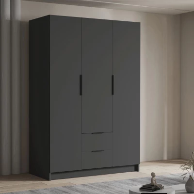 Vysoká šatní skříň 150 cm MARILA - černá