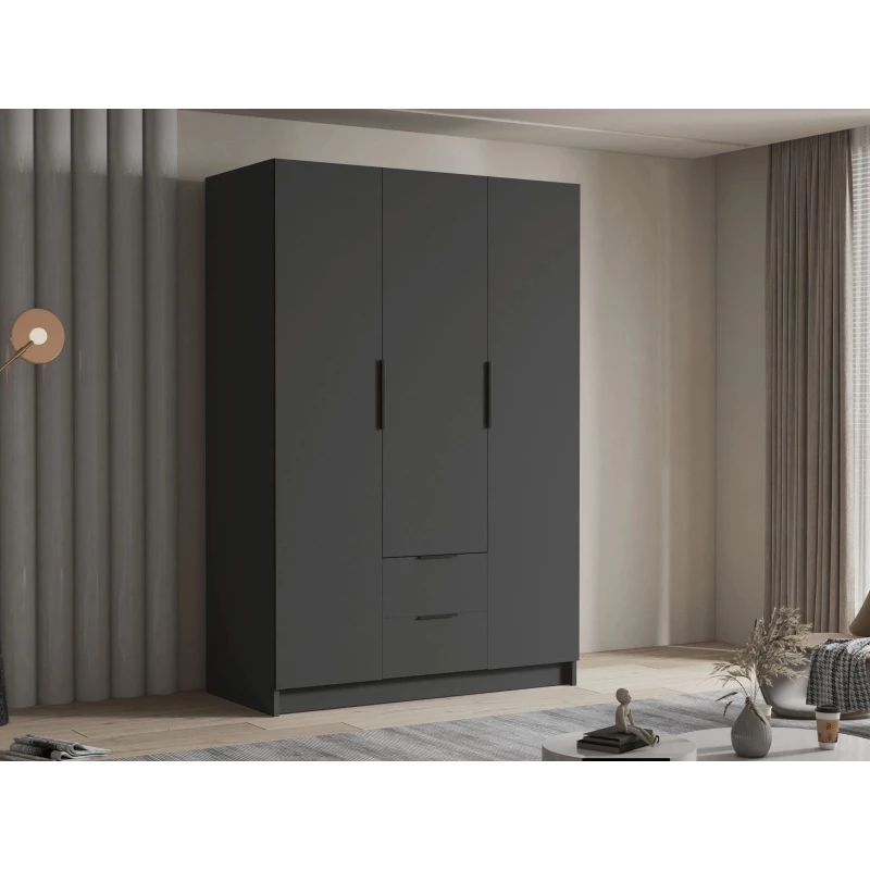 Vysoká šatní skříň 150 cm MARILA - černá