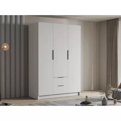 Vysoká šatní skříň 150 cm MARILA - bílá / černá