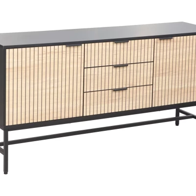 Kombinovaná komoda FAHIM 1 - dub / černá