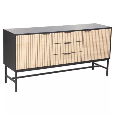 Kombinovaná komoda FAHIM 1 - dub / černá