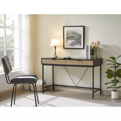 Psací stůl se šuplíky FAHIM - dub / černý