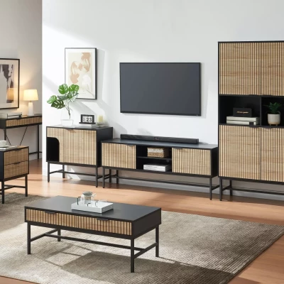 Konferenční stolek FAHIM - dub / černý