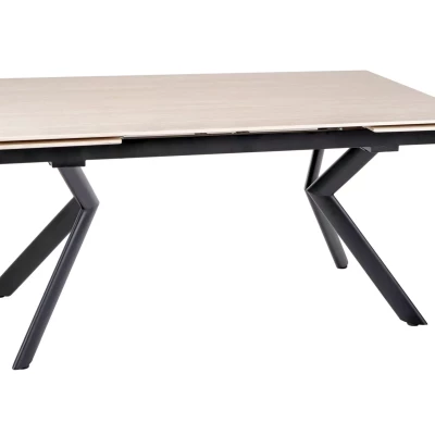 Rozkládací jídelní stůl 160(240)x90 RODMAN - béžový / černý