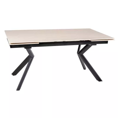 Rozkládací jídelní stůl 160(240)x90 RODMAN - béžový / černý