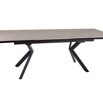 Rozkládací jídelní stůl 160(240)x90 RODMAN - béžový / černý