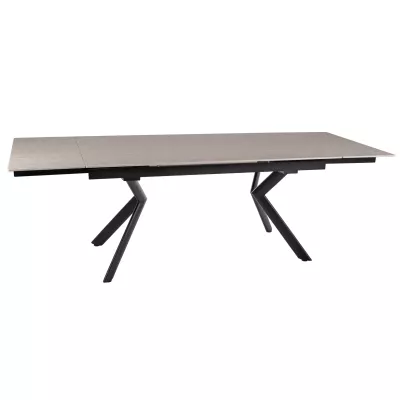 Rozkládací jídelní stůl 160(240)x90 RODMAN - béžový / černý