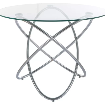 Designový skleněný stůl ORLAN - chrom