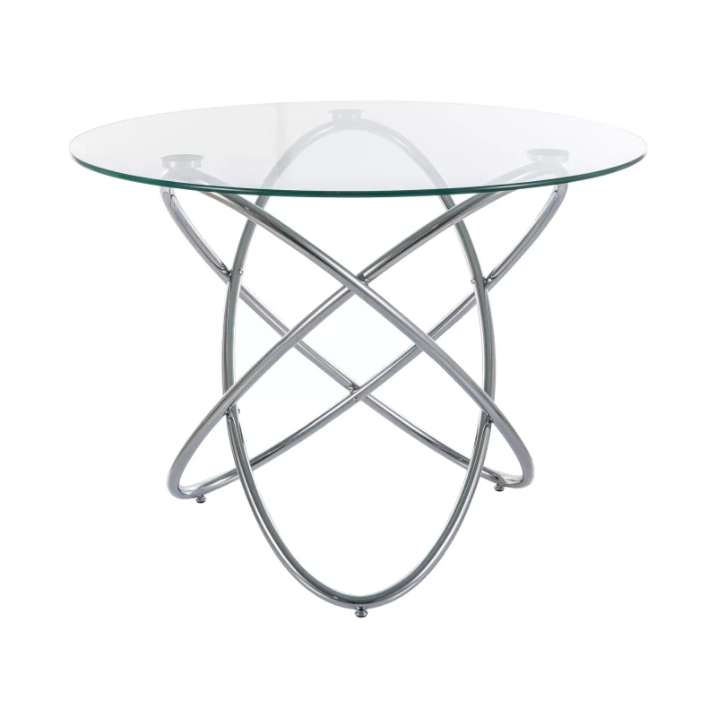 Designový skleněný stůl ORLAN - chrom