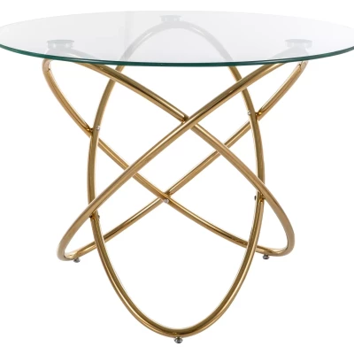 Designový skleněný stůl ORLAN - zlatý