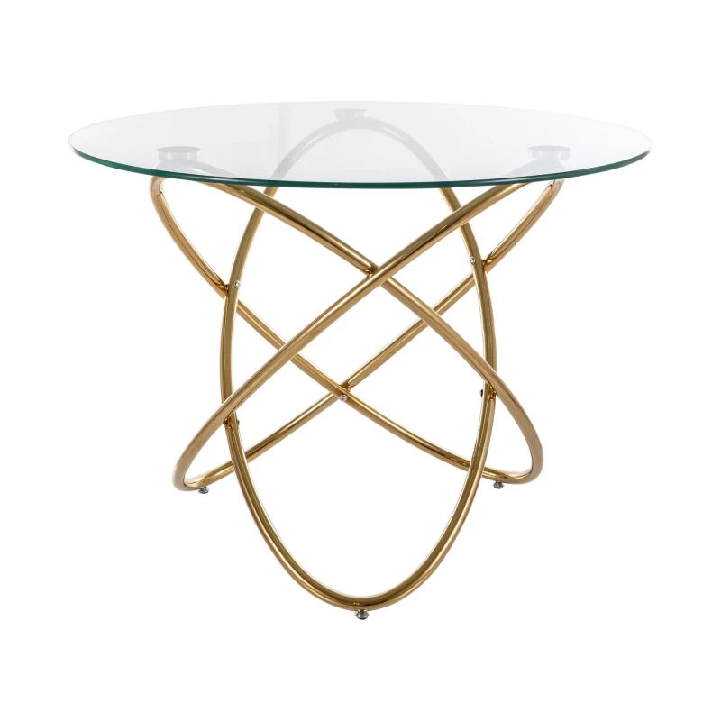 Designový skleněný stůl ORLAN - zlatý