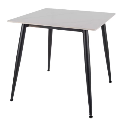 Jídelní stůl 80x80 JUSEF - bílý / černý