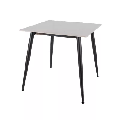 Jídelní stůl 80x80 JUSEF - bílý / černý