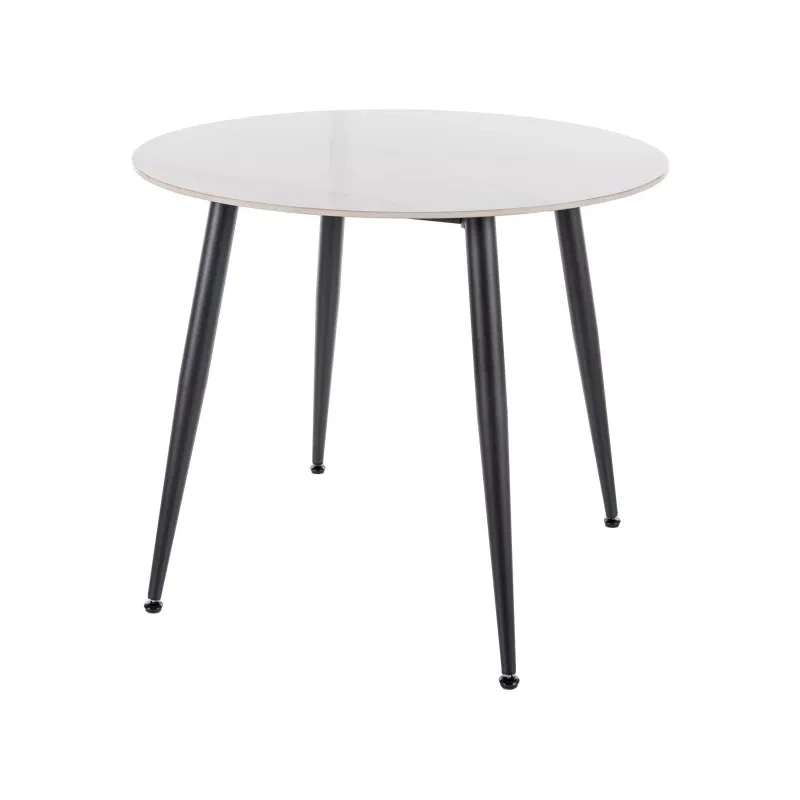 Kulatý jídelní stůl 90 JUSEF - bílý / černý