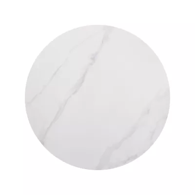 Kulatý jídelní stůl 90 JUSEF - bílý / černý