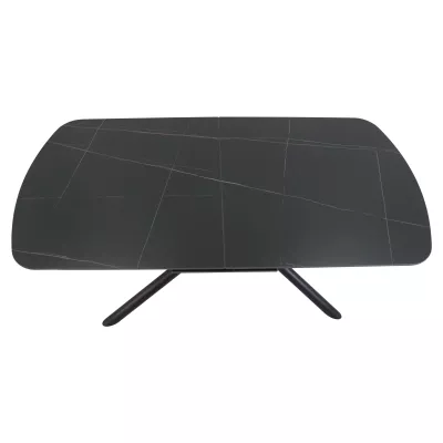 Rozkládací jídelní stůl 160(200)x90 NAZMUL - černý