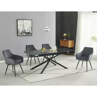 Rozkládací jídelní stůl 120(160)x68 THEKLA - dub / kašmír