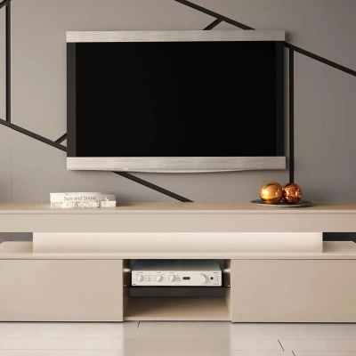 TV stolek HYDA - pískový béžový + LED osvětlení ZDARMA