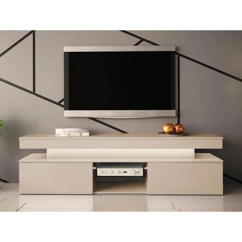 TV stolek HYDA - pískový béžový + LED osvětlení ZDARMA