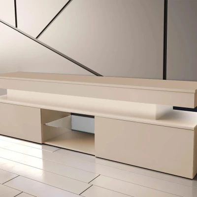 TV stolek HYDA - pískový béžový + LED osvětlení ZDARMA