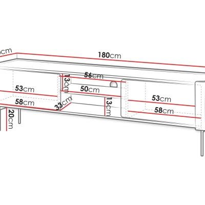 Široký televizní stolek DEJSY - ořech / černý