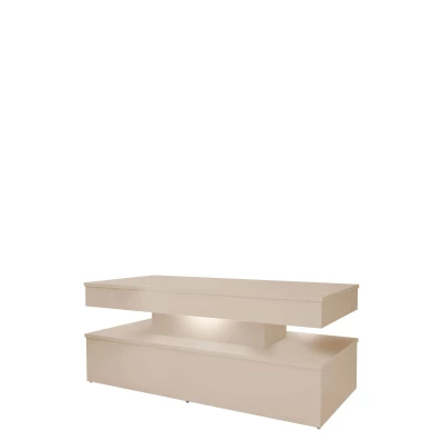Konferenční stolek HYDA - pískový béžový + LED osvětlení ZDARMA