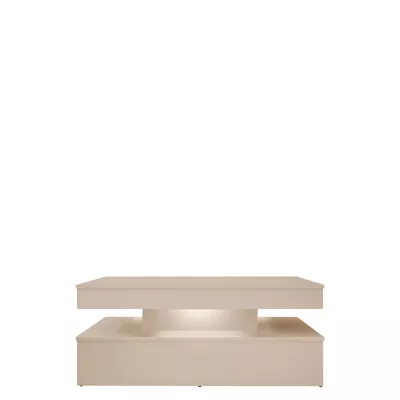 Konferenční stolek HYDA - pískový béžový + LED osvětlení ZDARMA