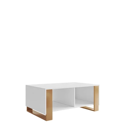 Konferenční stolek LUMOS - zlatý / bílý