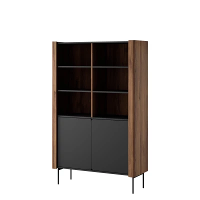 Regál do obývacího pokoje DEJSY - ořech / černý