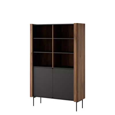 Regál do obývacího pokoje DEJSY - ořech / černý