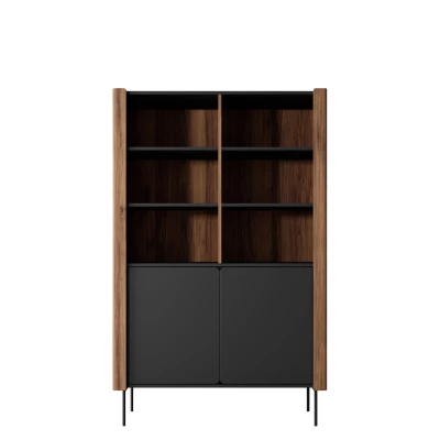Regál do obývacího pokoje DEJSY - ořech / černý