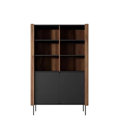 Regál do obývacího pokoje DEJSY - ořech / černý