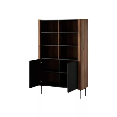 Regál do obývacího pokoje DEJSY - ořech / černý