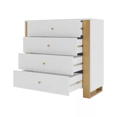 Sestava do obývacího pokoje LUMOS - zlatá / bílá