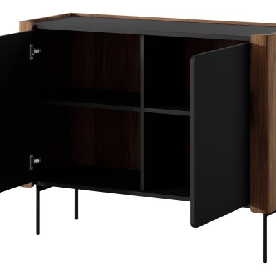 Sestava do obývacího pokoje DEJSY - ořech / černá