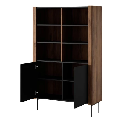 Sestava do obývacího pokoje DEJSY - ořech / černá