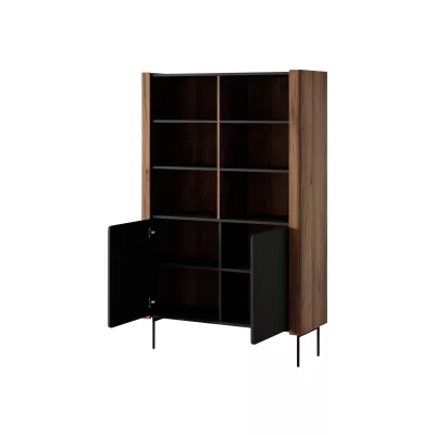 Sestava do obývacího pokoje DEJSY - ořech / černá