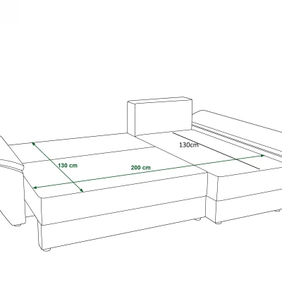 Rohová sedací souprava na každodenní spaní OPHELIA - popelavě šedá