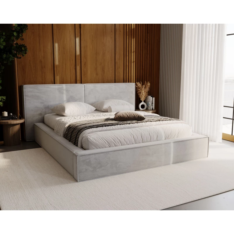 Manželská čalouněná postel 160x200 TELMA 2 - šedá