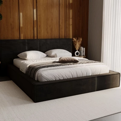 Jednolůžková čalouněná postel 120x200 TELMA 2 - černá